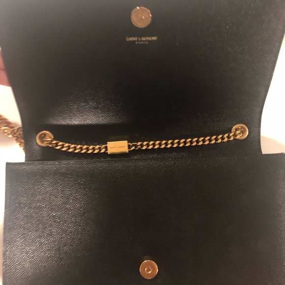 YSL monogram Kate medium black and gold - Picture 7 of 8